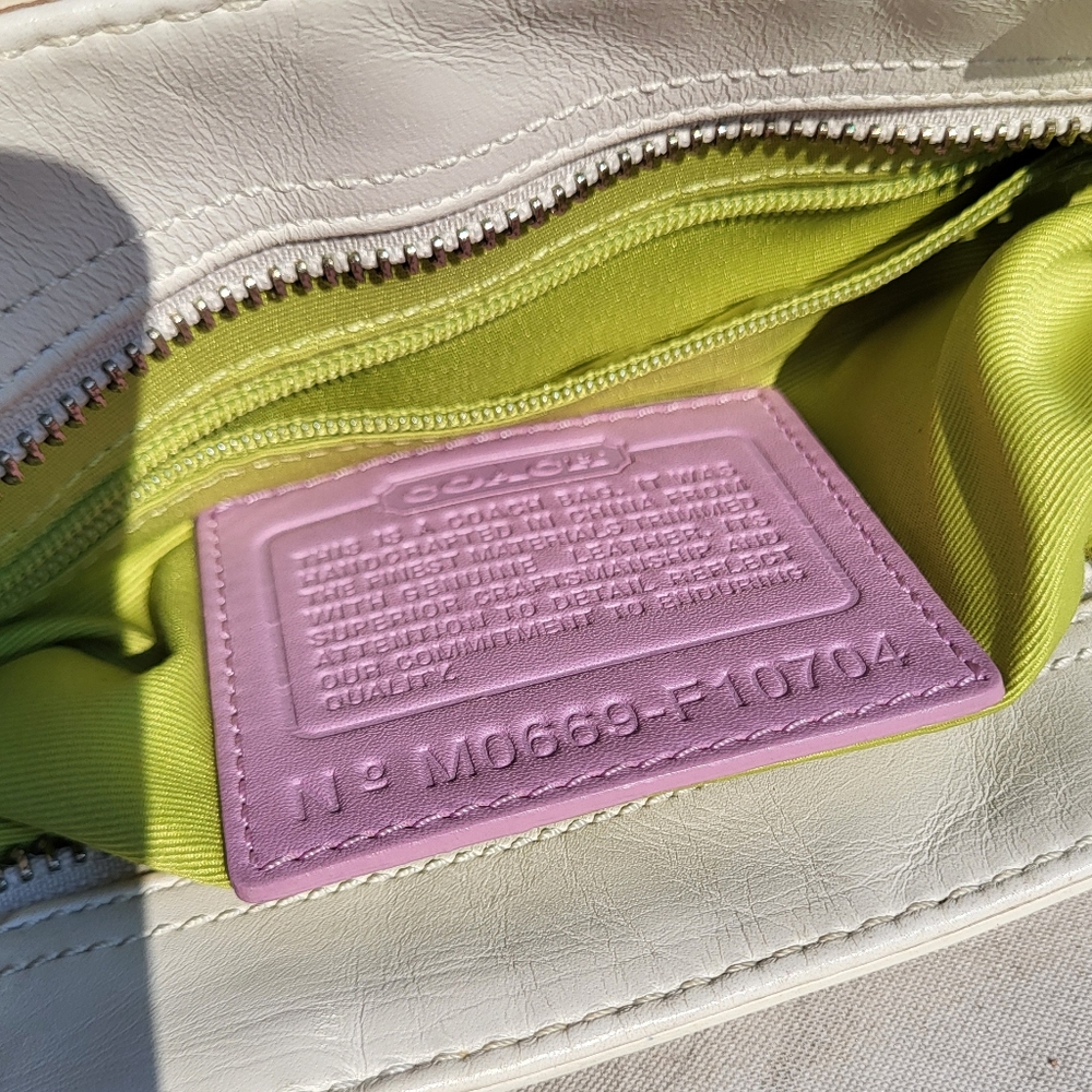 Y2K Coach F10704 Hamptons Stripe Satchel Bag - Picture 9 of 9